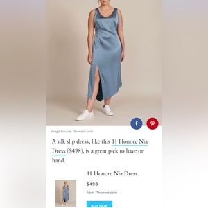 11 Honore, Silk slip dress, sky blue,  Size 14